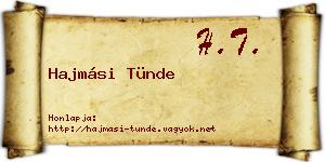 Hajmási Tünde névjegykártya